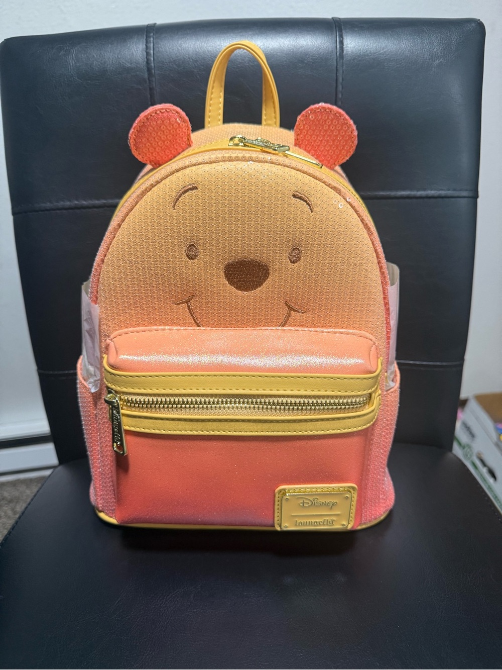 Loungefly Orange and Yellow Winnie the Pooh Mini Backpack